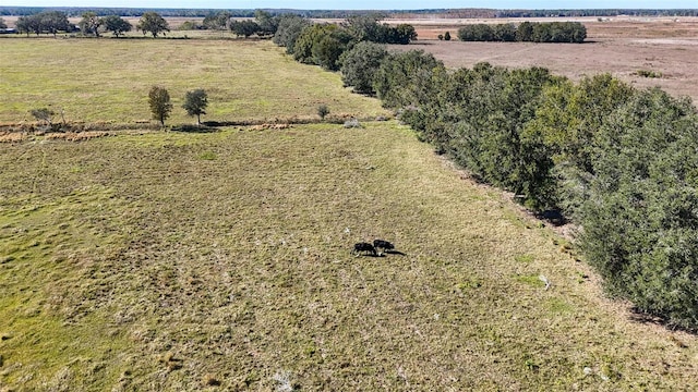 aerial view featuring a rural view