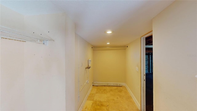 1149 Sedeeva St, Clearwater, FL 33755 - hall featuring baseboards and recessed lighting
