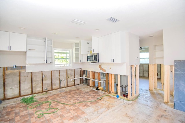 kitchen with white cabinetry