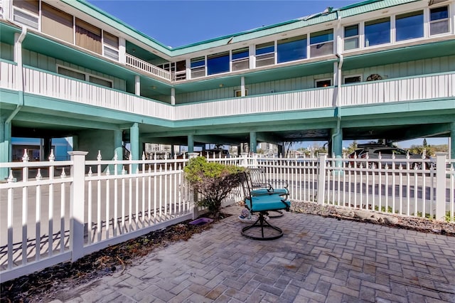 view of patio with fence