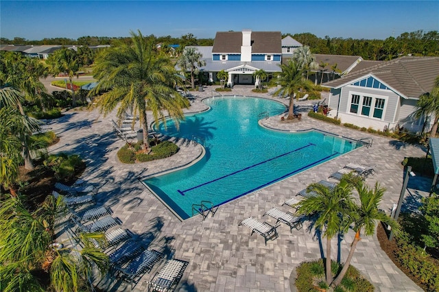 view of pool with a patio area