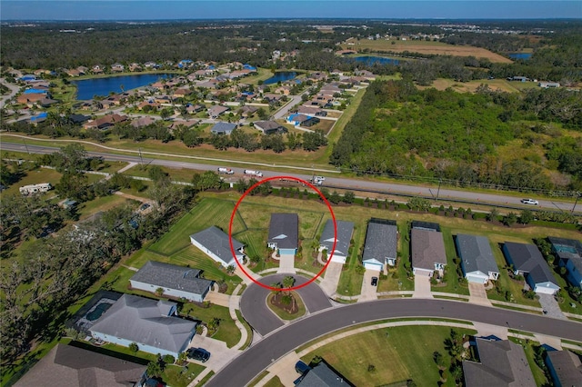 13584 Old Creek Ct, Parrish, FL 34219 - aerial view of property's location with a large body of water and nearby suburban area