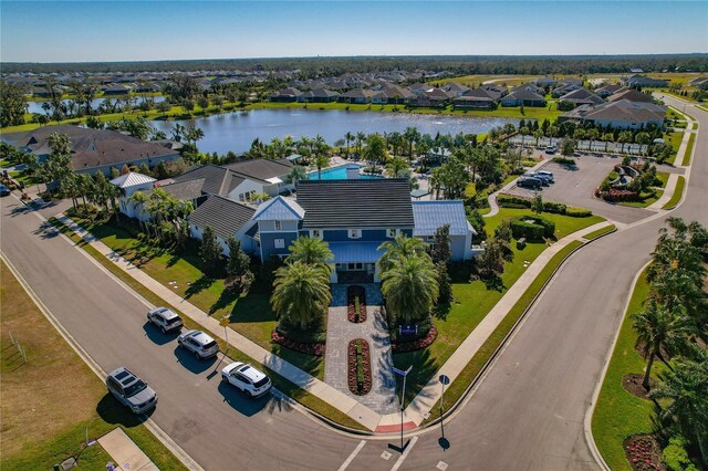 13584 Old Creek Ct, Parrish, FL 34219 - aerial view of residential area with a nearby body of water