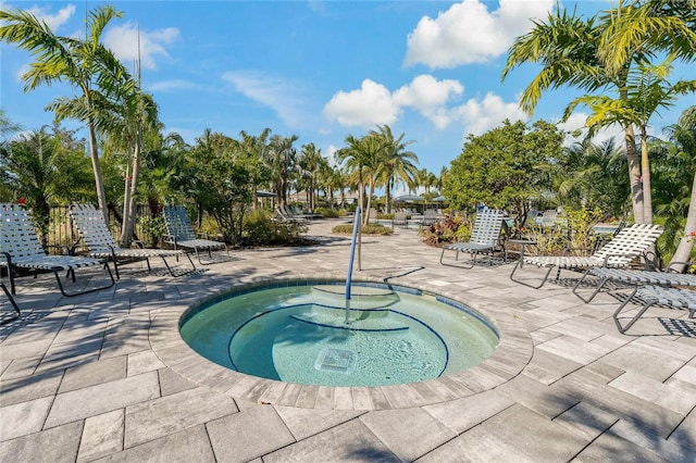 13584 Old Creek Ct, Parrish, FL 34219 - view of swimming pool with a patio, a pool, and a community hot tub