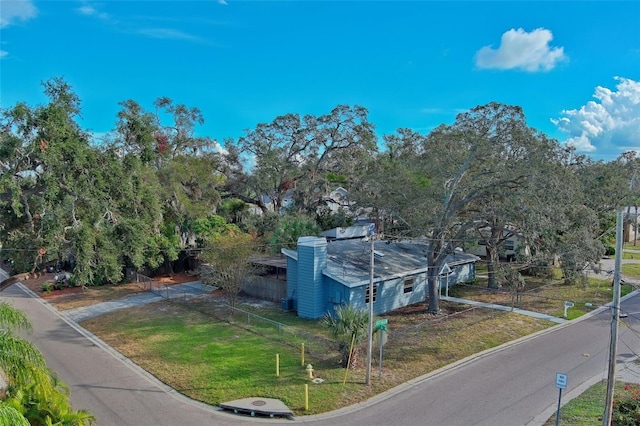 view of front of home with a front yard