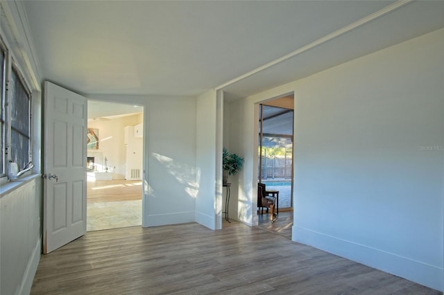 interior space featuring wood-type flooring