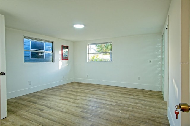 unfurnished bedroom featuring light hardwood / wood-style flooring