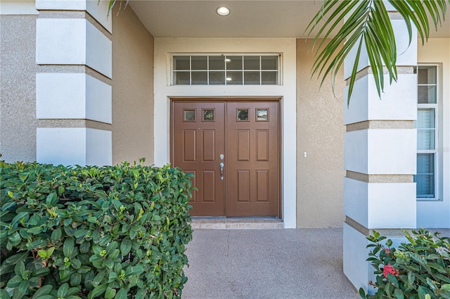 view of doorway to property