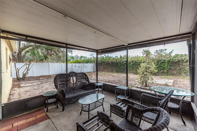 view of sunroom / solarium