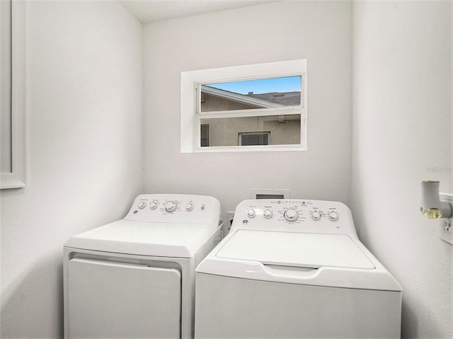 laundry area featuring washer and dryer