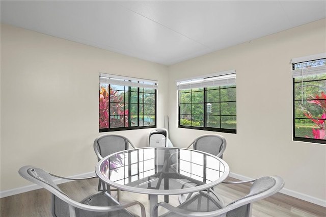 dining room featuring hardwood / wood-style flooring