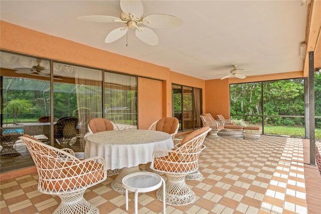 view of sunroom / solarium