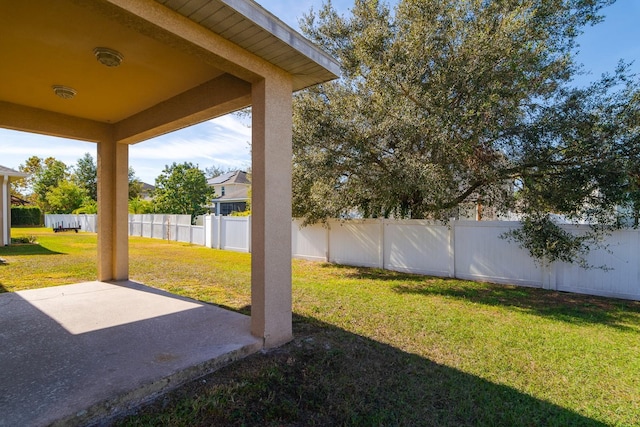 view of yard featuring a patio area