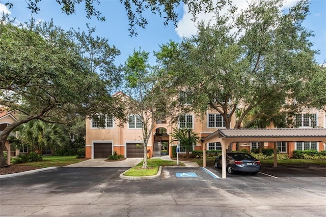 view of front facade with a garage