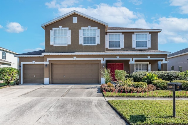 view of front facade with a garage