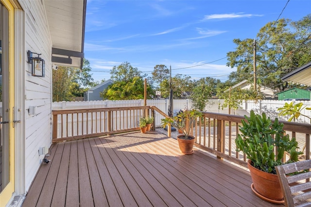 view of wooden deck