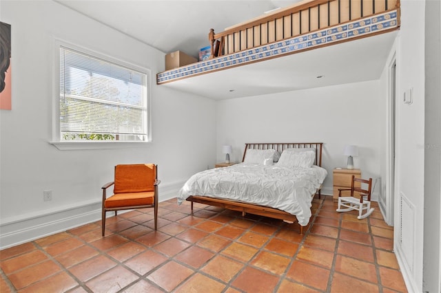 view of tiled bedroom