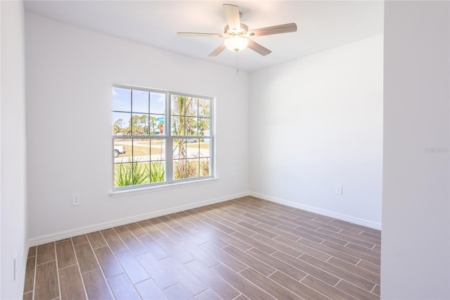 empty room featuring ceiling fan