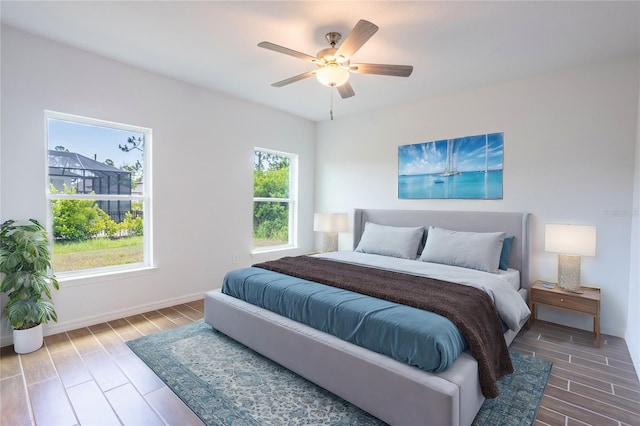 bedroom with ceiling fan