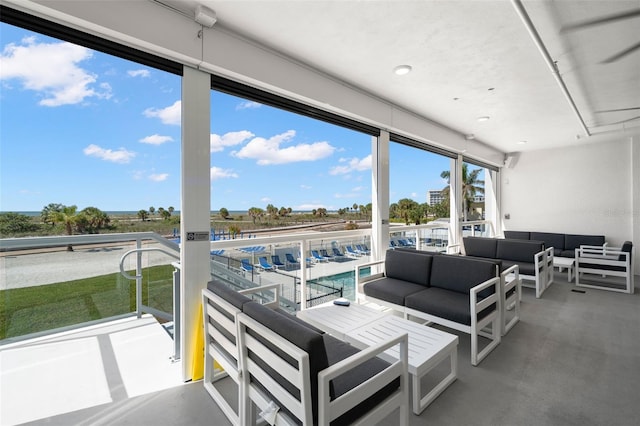 view of patio featuring outdoor lounge area