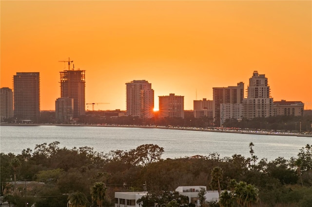 city view featuring a water view