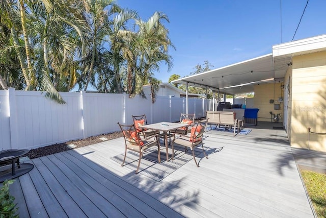 view of wooden deck