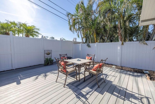 view of wooden deck