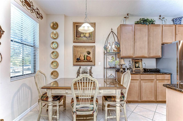 view of tiled dining room