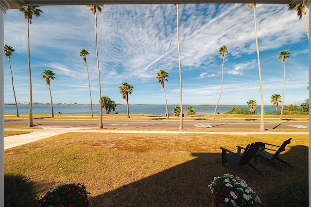 view of home's community featuring a water view