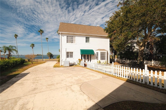 view of front of house with central AC