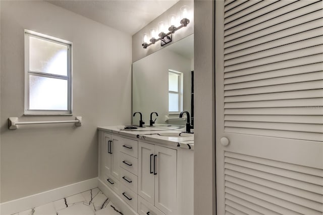 bathroom with vanity