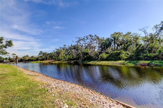 view of water feature