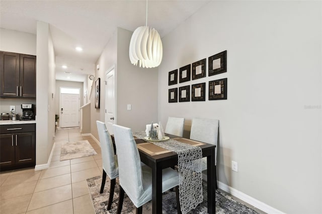 dining room featuring light tile patterned floors