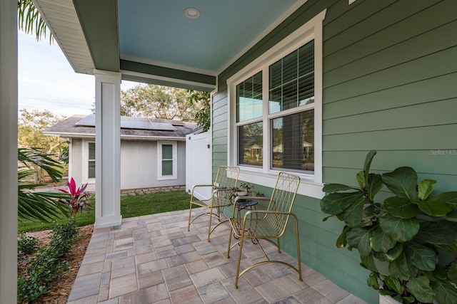 view of patio with covered porch