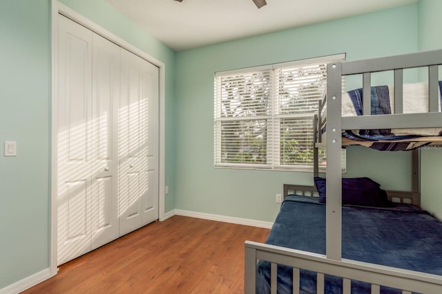 bedroom featuring hardwood / wood-style floors