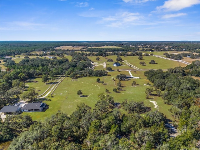 bird's eye view featuring a rural view