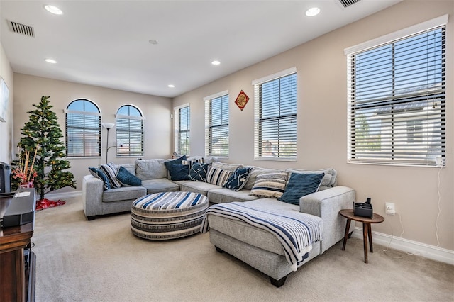 view of carpeted living room