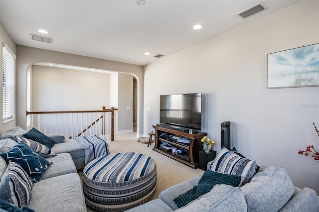 view of carpeted living room