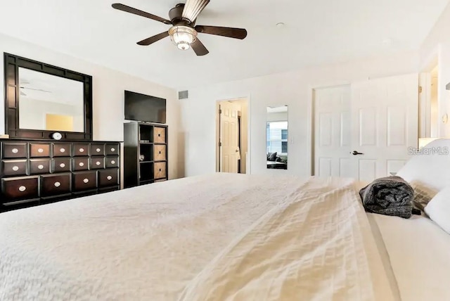 19811 Gulf Blvd Unit 102, Indian Shores, FL 33785 - bedroom featuring ceiling fan