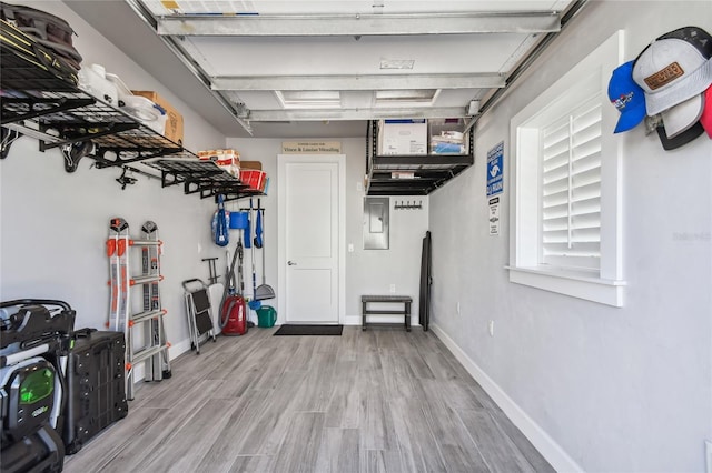 garage featuring electric panel