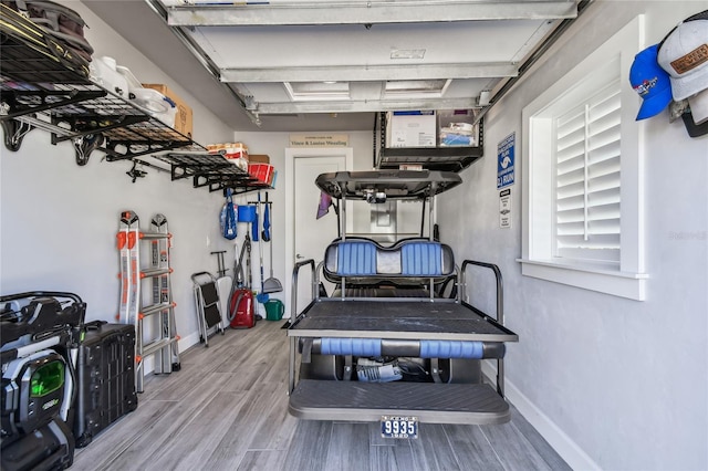 interior space with hardwood / wood-style flooring