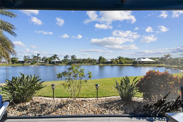 view of water feature