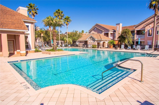 view of pool with a patio area