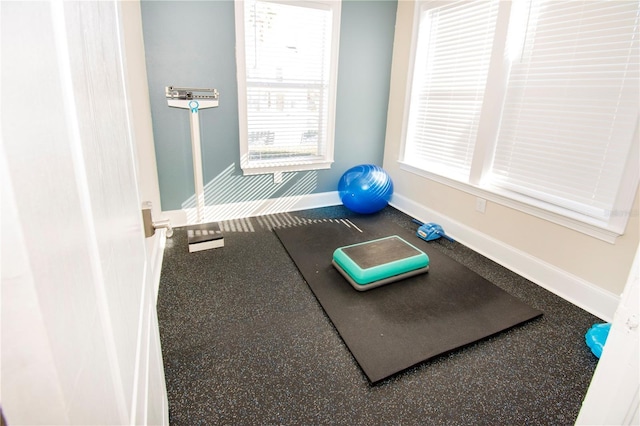 view of exercise room