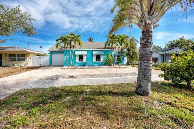 view of single story home