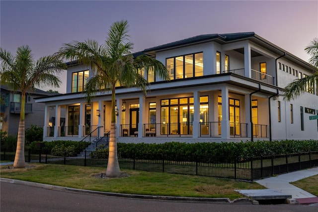 exterior space with a balcony