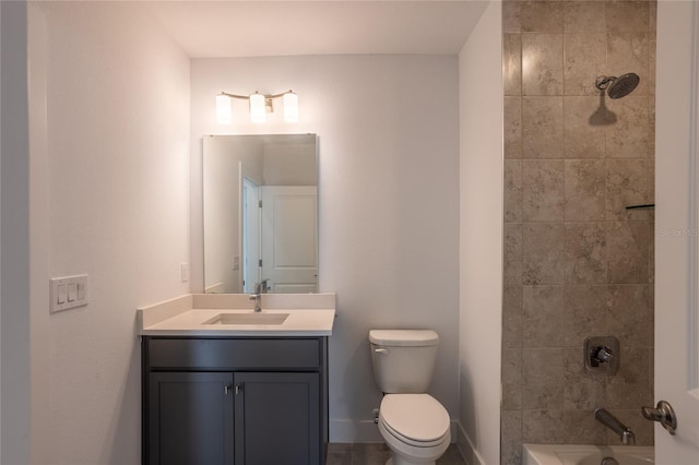 479 Winwood Ct, Port Charlotte, FL 33954 - bathroom with vanity, toilet, bathing tub / shower combination, and baseboards