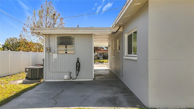 view of outbuilding with central AC unit