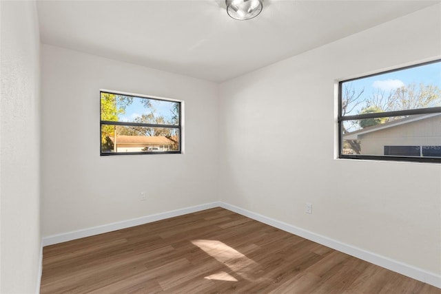 empty room with wood-type flooring