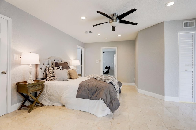 bedroom with ceiling fan